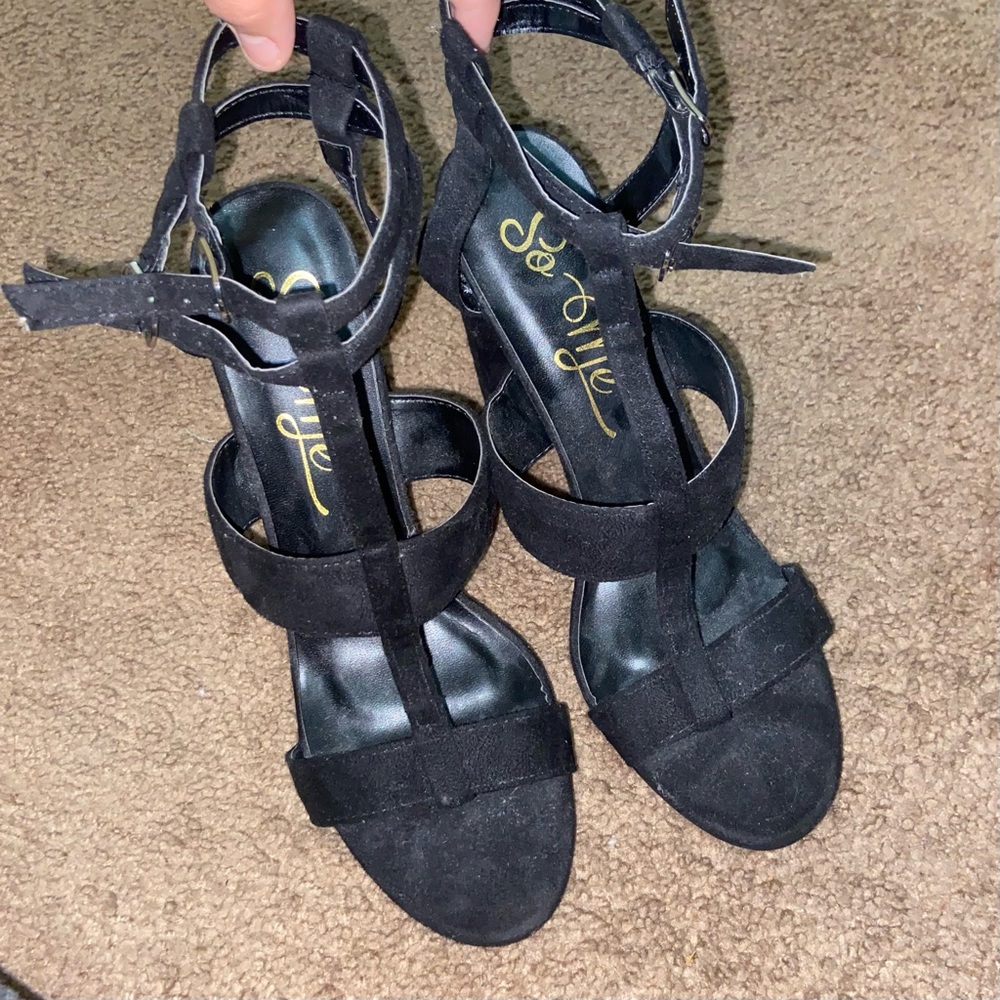 Black Strappy Heels